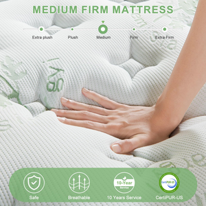 Matelas hybride OEM personnalisé, respirant et écologique, emballé sous vide, avec ressorts et mousse, pour hôtels, appartements et mobilier de chambre. - Product Image 6