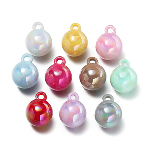 Acrylic Round <b>Bead</b> 16mm UV Coated Bright Color Loose <b>Beads</b> For Jewelry Making DIY Accessories - Product Image 5