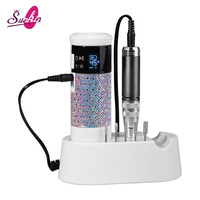 Polisseuse à ongles sans fil promotionnelle 45000 tr/min, perceuse à ongles portable rechargeable avec écran LED pour manucure et pédicure