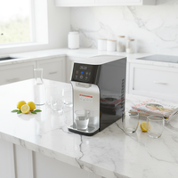 Dispensador de agua de escritorio de plástico eléctrico Puretal, pantalla táctil automática, sistema de filtro doméstico, agua fría y caliente, uso doméstico