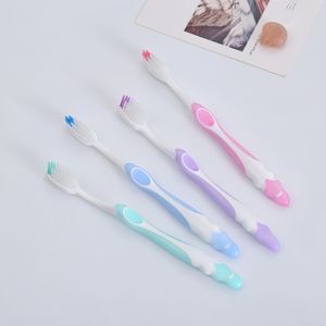 Groothandel goedkope tandenborstel voor volwassenen, medium zachte haren, hoogwaardige kunststof, handmatige tandenborstel, voor thuisgebruik, logo - Product Image 2