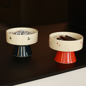 베스트 셀러 파티 접대 용품 흰색과 노란색 빨간색 도자기 세라믹 디저트 과일 스낵 플레이트 선물-가치있는 식기 - Product Image 5