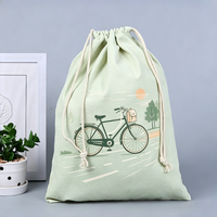 Sac à cordon pliable en toile écologique personnalisable avec poignée, pochette de rangement portable pour cadeaux et emballage de marchandises