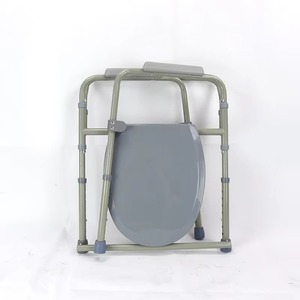 Aluminum Folding Toliet Bathroom Wheelchair With Toilet Commode <b>Chair</b> - Product Image 2