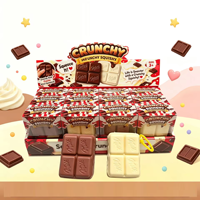 Jouet sensoriel anti-stress en forme de brique de chocolat à presser, sonore et moelleux, pour le soulagement du stress au bureau et en fête, boîte surprise, cadeau