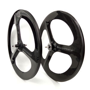 Soarrocs 700c 23 מ מ "מ קלח tri חצים לעקוב אחר גלגל אופניים פחמן 3 גלגל דיסק גלגלים בלם הילוך קבוע 15t 16t 17t - Product Image 2