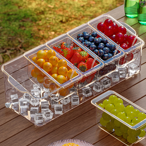 Boîte <span class=keywords><strong>de</strong></span> <span class=keywords><strong>conservation</strong></span> transparente <span class=keywords><strong>pour</strong></span> fruits à 5 compartiments, récipients <span class=keywords><strong>de</strong></span> rangement <span class=keywords><strong>pour</strong></span> condiments, boîte à <span class=keywords><strong>salade</strong></span> réfrigérée divisée avec couvercle - Product Image 3