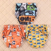 Culotte d'apprentissage lavable et réutilisable pour bébé en polyester respirant et coton absorbant, personnalisable