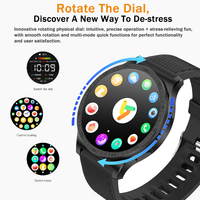 SENBONO D17 Smartwatch für Herren, 1,43 Zoll, drehbare Krone, Touchscreen, Herzfrequenz- und Schlafüberwachung, IP67 wasserdicht, Silikon-Armband, Aktivitätsfunktionen