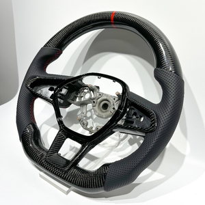 Volante Sportivo in Vera Fibra di Carbonio per Renault <span class=keywords><strong>Clio</strong></span> 5 con Pelle Traforata, Vendita Diretta dalla Fabbrica - Product Image 3