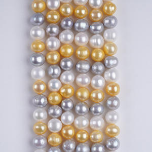 Perlas Sueltas Blancas de Agua Dulce Naturales de 9-10 mm, Material para Joyería Hecha a Mano, Perlas Dispersas sin Taladrar, Perlas Desnudas al por Mayor - Product Image 3