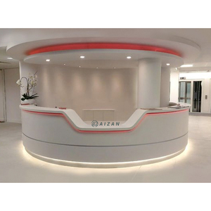 2024, superventas, mostrador de recepción frontal, mesa de escritorio frontal roja <span class=keywords><strong>para</strong></span> oficina - Product Image 3