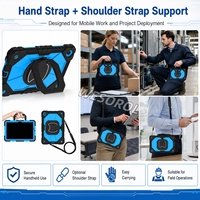 Funda de Silicona para PC con Soporte Giratorio de Cuerpo Completo para Samsung Galaxy Tab A9 Plus de 11 Pulgadas y Tab A11 Plus de 11 con Ranura para Lápiz