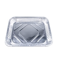 Plats en aluminium demi-taille 9x13 extra résistants jetables, plateaux en papier d'aluminium pour la cuisson, le rôtissage et la préparation des aliments