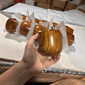 Set di Tazze da Caffè in Legno di Giuggiolo con Logo Personalizzato, Bicchieri per Bourbon e Whisky, Regalo in Legno per Degustazione, Vendita Calda - Product Image 2