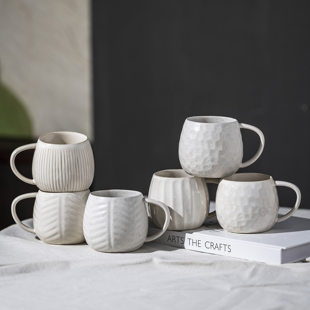 Wholesale Custom 16oz Color Glaze Matte Ceramic Coffee Mug With Handle