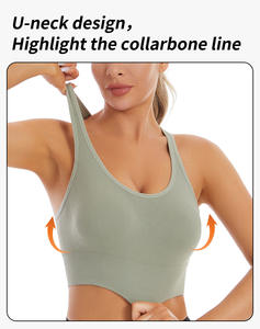 Sujetador deportivo tipo corsé para mujer, push-up, corto, transpirable, sexy, para gimnasio, fitness, running y ropa deportiva al por mayor - Product Image 2