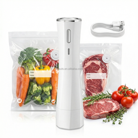 Scelleuse sous vide portable pour sacs à valve et couvercles de conteneurs, charge rapide Type-C
