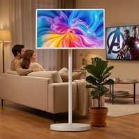 Écran d'affichage numérique LCD sur pied NAS 27 pouces, batterie 9 heures, format 9:16, SDK OEM, utilisation intérieure, publicité, vente au détail, 1 an