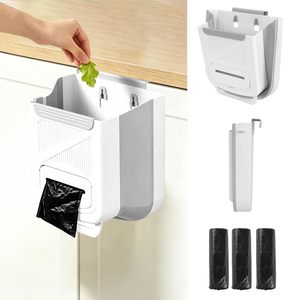 Cubo de Basura Plegable de Pared Multifuncional para el Hogar, Material de Alta Calidad, Cubo de Basura Colgante Plegable para Cocina, Caja de Color - Product Image 1