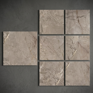 Baldosas de Porcelana Realgres Rio Brown con Aspecto de Mármol Pulido, Diseño de Lujo de 80x80cm - Product Image 2