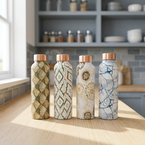 Bouteilles d'eau en cuivre à motifs personnalisables, revêtement émaillé, compatibles lave-vaisselle, prix de gros, haute isolation - Product Image 3