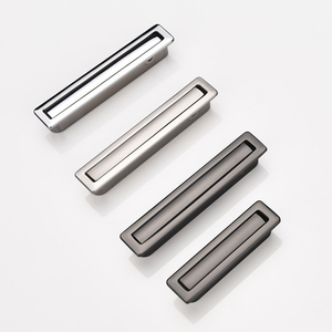 Minimalist Zinc Alloy Recessed Drawer Pull Handle Concealed Embedded Cabinet <strong>Door</strong> Handle for Kitchen Wardrobe - Product Image 2
