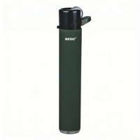 Briquet à bougie élégant de 80 mm, au butane, pour cigarettes, vente en gros, Isqueiro Zhongyan AC377, minimaliste et portable