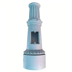 Base per Palo Stradale in Ghisa Sferoidale Personalizzata, Parte di Fusione Verniciata a Polvere Bianca e Nera, Piastra Base Ornamentale per Palo - Product Image 1