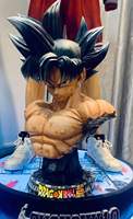 Statue Goku faite à la main, sculpture Kakarotto en résine de fibre de verre à l'échelle 1/1, figurine de collection anime pour la décoration de la man cave et du bureau