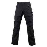 Combinaison tactique de combat GEN3 en toile noire pour paintball, avec protection respirante pour les genoux et les coudes