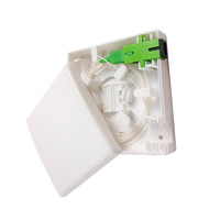 Boîtier de terminaison fibre optique 1-2 ports ABS/PP blanc SC/LC/FC/ST, plaque murale pour FTTH WiFi GSM GPRS intérieur/extérieur