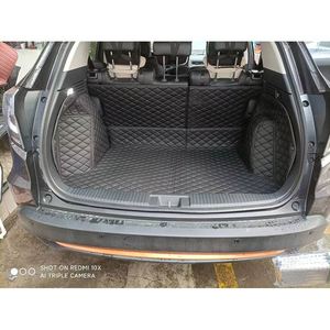 Tapis de coffre de voiture en cuir sur mesure, ensemble complet 3 pièces, motif écossais avant/arrière, style luxueux, épaisseur 2 mm, garantie 1 an - Product Image 4