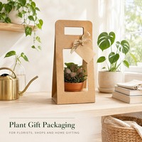 Boîte en papier kraft écologique personnalisée, adaptée aux emballages de plantes en pot, possibilité d'imprimer votre logo