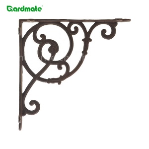 キッチン用鋳鉄製壁棚ブラケットのペアベッドルームガーデンガレージ & リビングルームフラワーポット収納 - Product Image 2