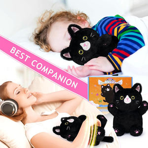 Produits les plus vendus 2024 personnalisé mignon <span class=keywords><strong>chat</strong></span> noir animaux en peluche <span class=keywords><strong>coussin</strong></span> <span class=keywords><strong>chauffant</strong></span> <span class=keywords><strong>micro</strong></span>-ondable pour les crampes et le soulagement de la douleur menstruelle - Product Image 3