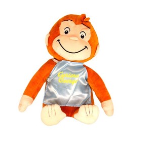Clásico Peluche de <span class=keywords><strong>George</strong></span> el Curioso con Atuendo de Bufanda Azul y Cara Feliz para Exhibición en Guardería, Juego, Viajes y Regalos - Product Image 4