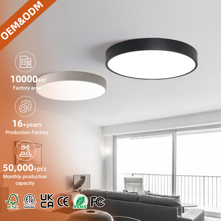 Modern Design Round Switch Control Smart Home Lighting Living Room Bedroom Surface Mounted Led Ceiling Light
