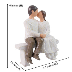 Cặp vợ chồng lãng mạn showpiece tình yêu Couple tượng Quà Tặng thần tượng cho Valentines quà tặng trang trí nhà - Product Image 6