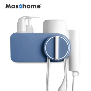 Masthome便宜的价格塑料多功能存储壁挂式浴室吹风机架