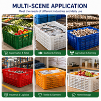 Duurzame plastic geweven groentemand, niet opvouwbaar, ademend, voor groente- en fruitopslag, groothandel, OEM, bulk levering