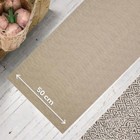 shop Washable Non-Slip Thin Flat Weave Kitchen Mat Hallway Rug Solid Color Rattan Effect Meter Kitchen Runner REFLEX Roll