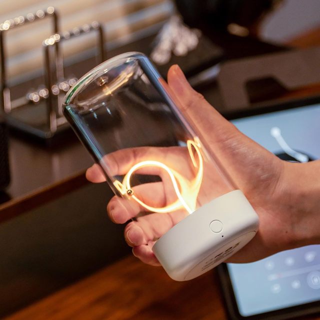 Rechargeable Modern Night Lights Portable Nightstand Unique Ambient Magnet Mini Minimalist Cordless Table LED Desk Lamp