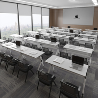 Table de conférence moderne en bois massif pour la maison/le bureau, réglable et écologique, multi-usages, pliable, garantie 5 ans