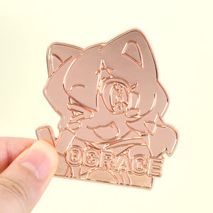 Vograce op maat gemaakte glitter hard-emaille pin, zachte emaille revers pin, cartoon metalen badge, verguld emaille pin op maat - Product Image 4