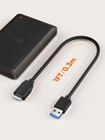 Cable Micro USB 3.0 de Alta Calidad a Precio de Fábrica, 3.3 Pies, Cable de Alta Velocidad para Disco Duro, Ligero, Carga Rápida para Computadora