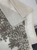 Housse de coussin décorative de luxe pour chambre à coucher, motif géométrique floral rayé beige, en jacquard tissé moderne, chauffante, de la marque Innermor