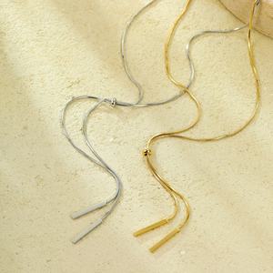 Новая нишевая Длинная цепочка из нержавеющей стали со змеиным косточком, роскошная стильная подвеска, водонепроницаемая особенность, модная Мода для вечеринки - Product Image 3