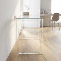 Luxuriöser Ästhetischer Vergilbungsresistenter Hochtransparenter PMMA Bürotisch Architektonischer Moderner Klarer Acryl-Schreibtisch