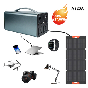 300W 333Wh <b>Solar</b> <b>Generator</b> Portable Power Station with <b>Solar</b> Panel LiFePO4 Battery Modified Sine Wave MPPT USB Ports Flashlight - Product Image 1